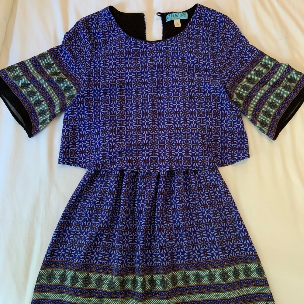 Blue multicolored dress